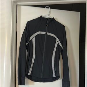 Lululemon Athletica Gray and Blue Ski Jacket High Collar